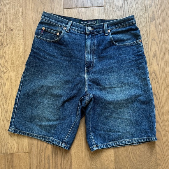 Guess Vintage 90s Men’s Denim Jorts Jean Shorts - Size 33 - Medium Blue  - EUC - Picture 2 of 10